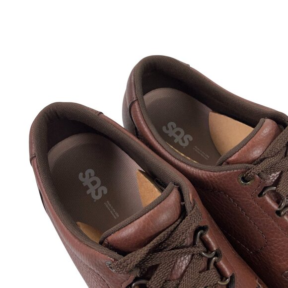 SAS Bout Time Walking Shoes Mens 12.5 WW Tripad Lace Up Moccasin Mulch Brown NEW